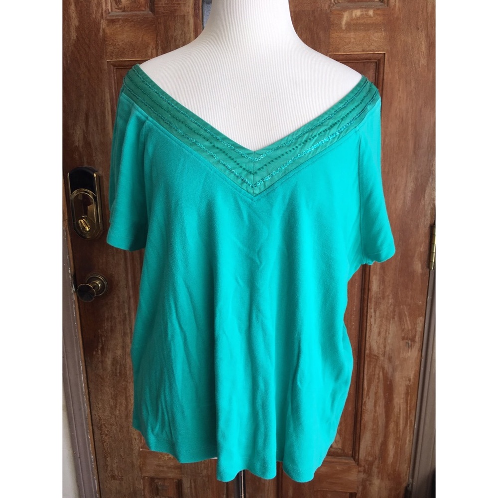 Venezia/Lane Bryant short sleeve blouse